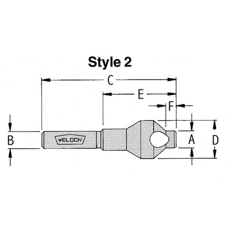 DRILL AMERICA 1/4"x17/64" 82 Degree Piloted Countersink WELCS8-2